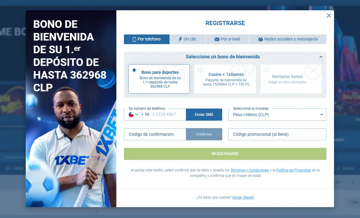 Registro a 1xBet online casino en Chile Registro a 1xBet casino en Chile