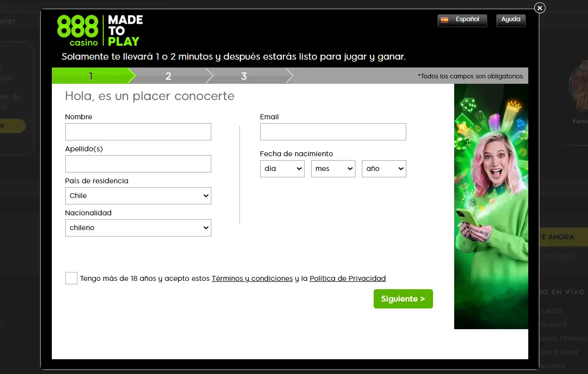 Registro en 888 online casino Registro en 888 casino