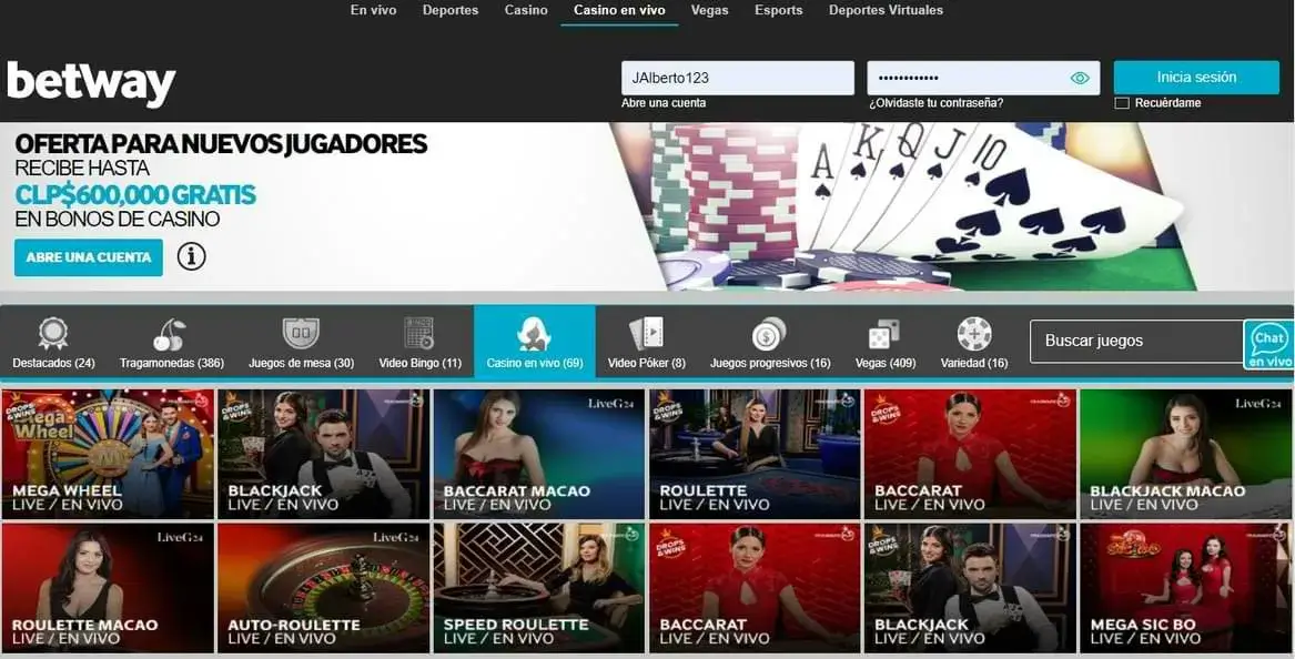 Betway casino online que pagan mejor en Chile Betway casino