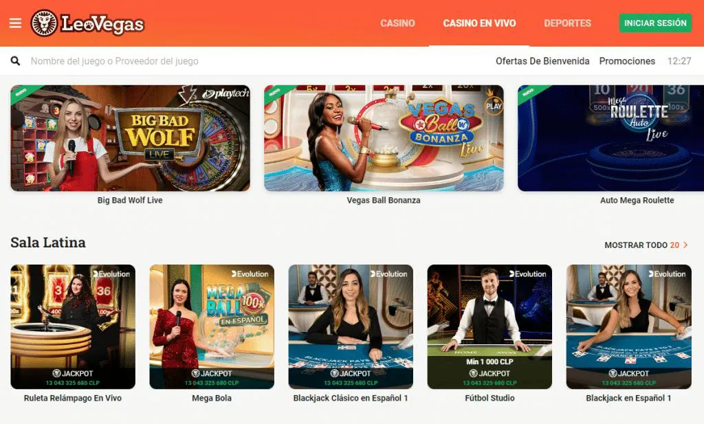 LeoVegas Casino en Vivo en Chile LeoVegas en Vivo