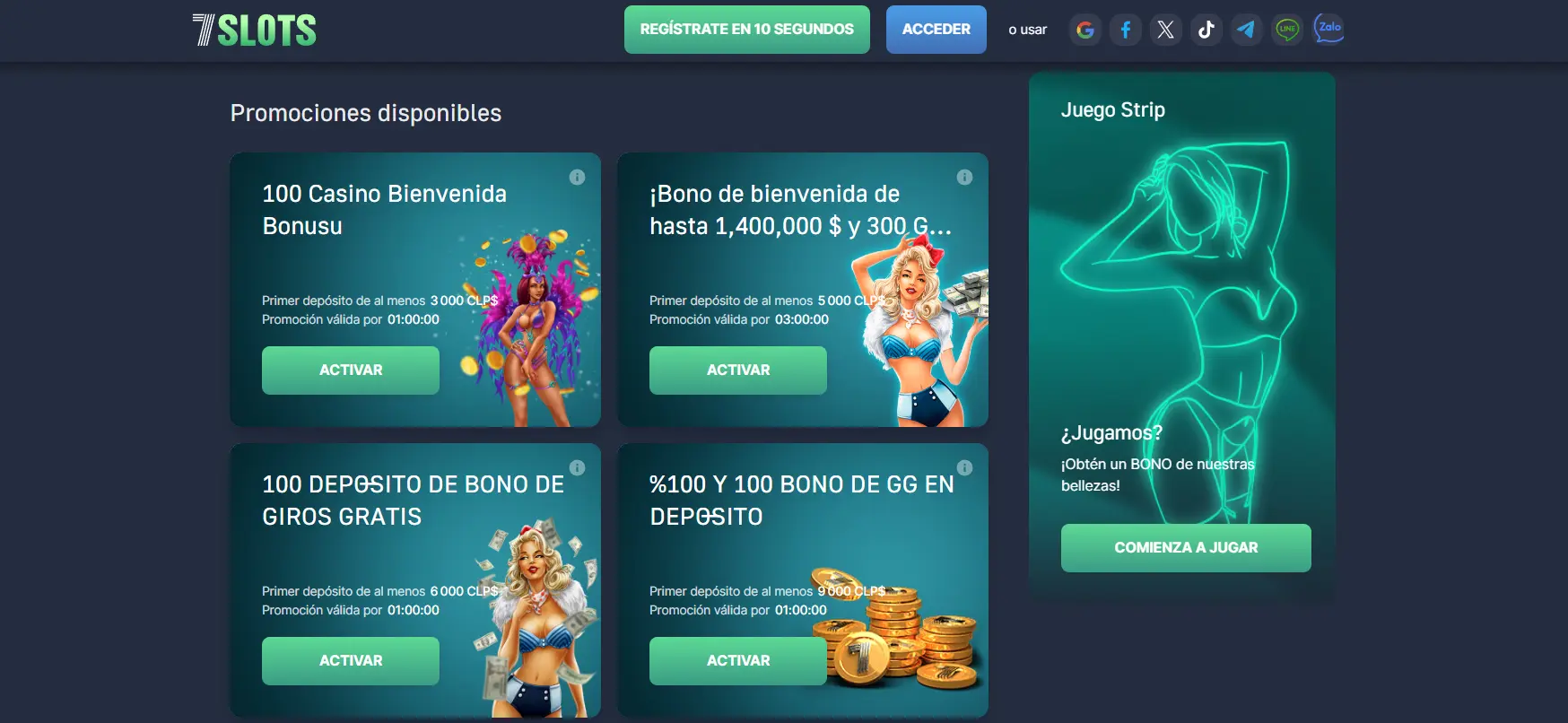 Bonos y promociones en 7Slots casino Bonos y promociones en 7Slots