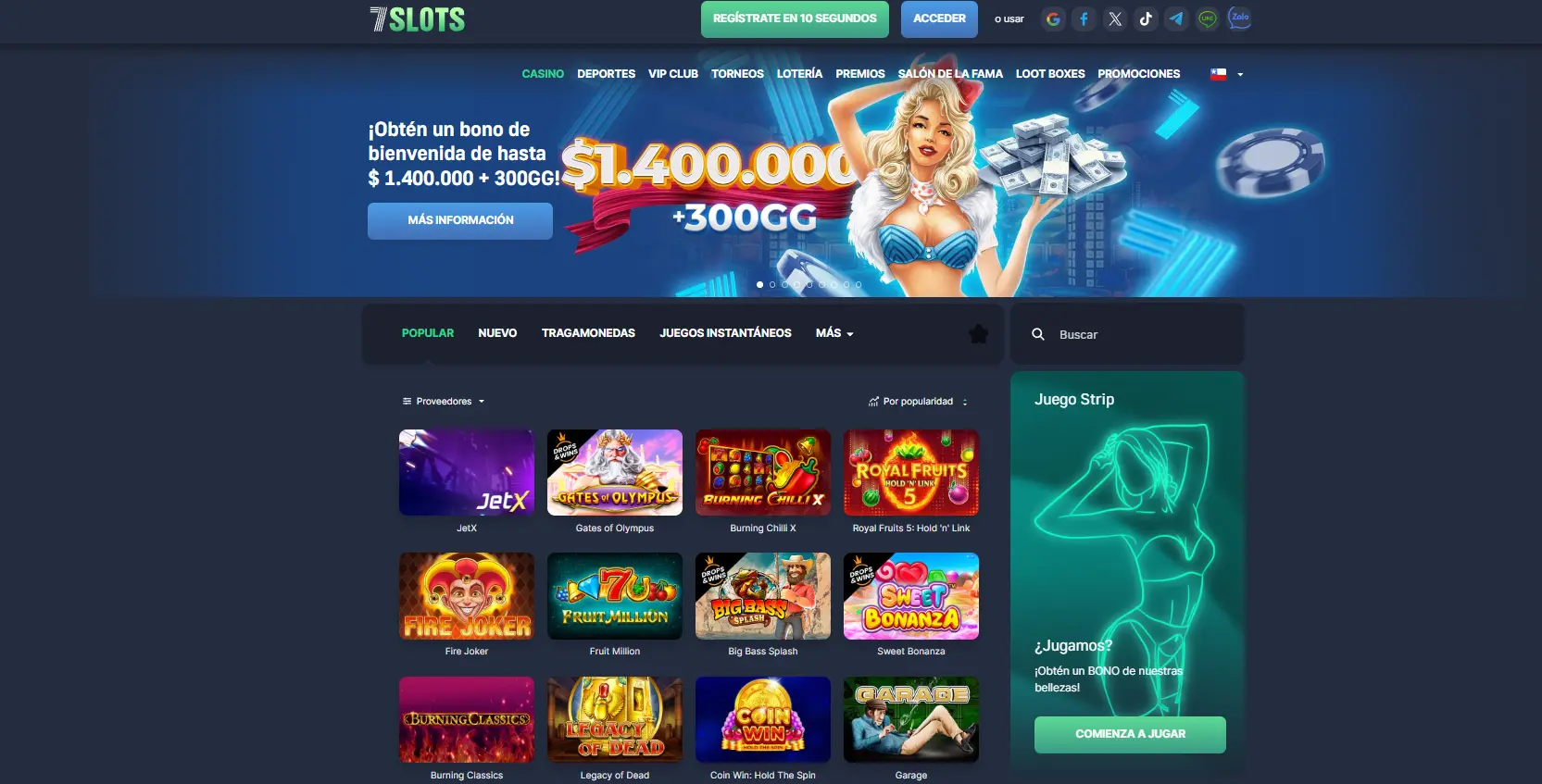Acceso móvil en 7Slots casino Acceso móvil en 7Slots